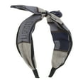 thumbnail image 1 of Unique Bargains 1 Pc Wide Tie Bow Geometric Headbands for Women Navy Blue, 1 of 6
