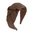 thumbnail image 1 of Unique Bargains 1 Pc Wide Tie Headbands for Women Coffee Color, 1 of 6
