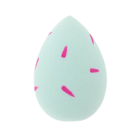 Unique Bargains 1 Pc Willow Leaf Face Makeup Sponge for Makeup Application Blue