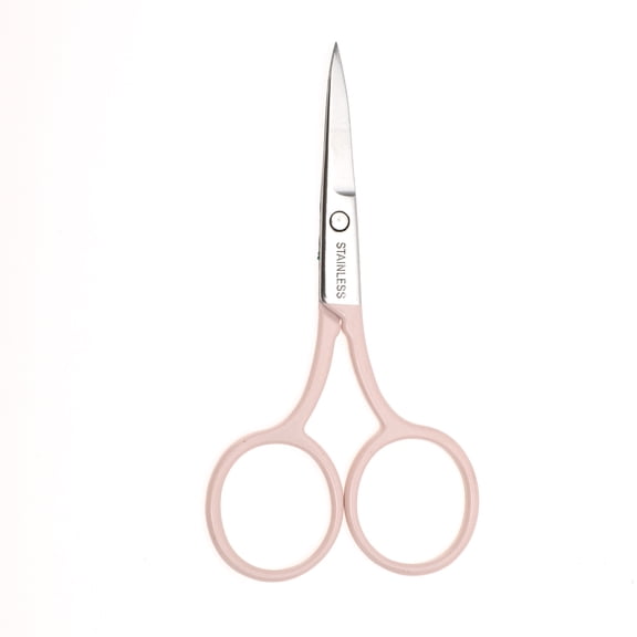 Unique Bargains 1 Pc Women 2.0 Embroidery Scissors Grooming Scissors For Bathroom Stainless Steel Gradual Pink