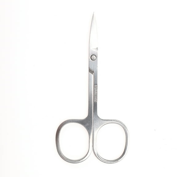 Unique Bargains 1 Pc Women 2.0A Scissors Eyebrow Trimmer Scissors For Beauty Parlor Stainless Steel Silver Tone