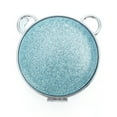 thumbnail image 1 of Unique Bargains 1 Pc Women Bears Style Makeup Mirror for Travel Vacation Lake Blue Aluminum Mirror PU Leather, 1 of 3