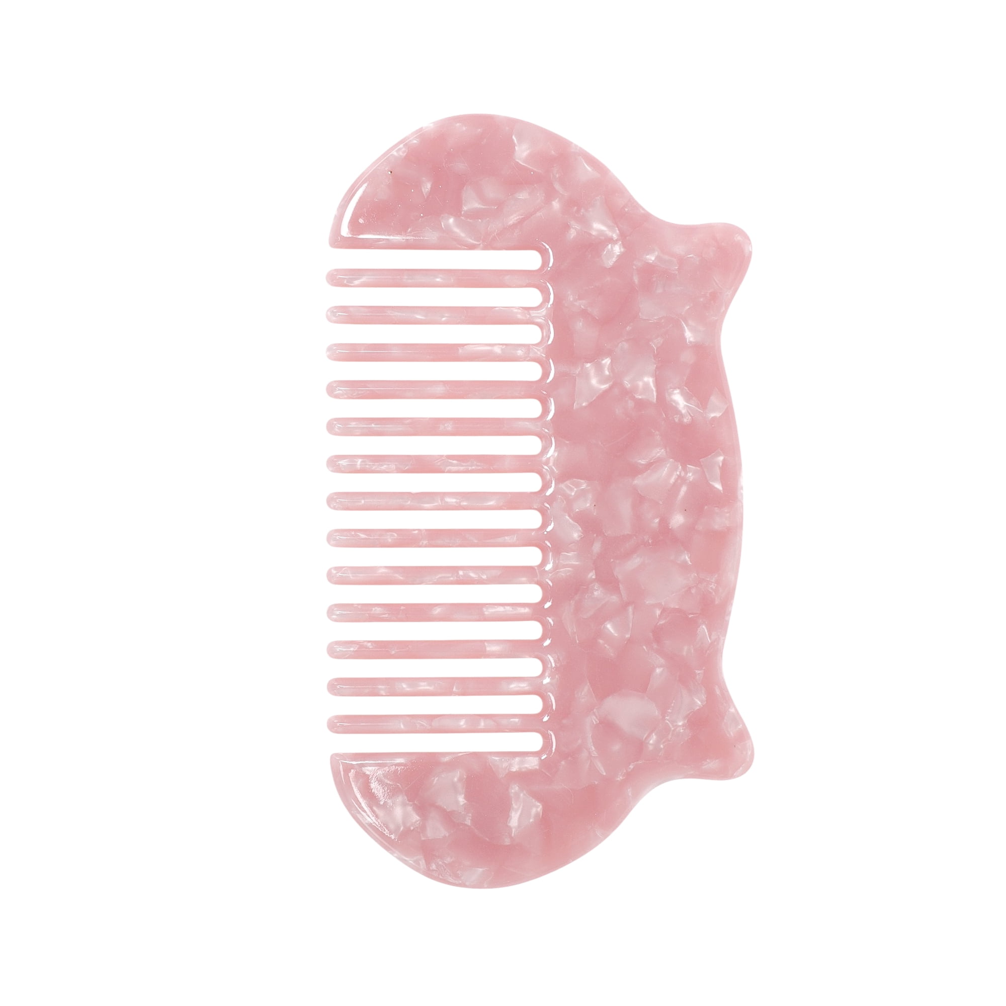 Unique Bargains 1 Pc Women Cat Ear Hair Comb for All Hair Types Cherry Blossom Pink