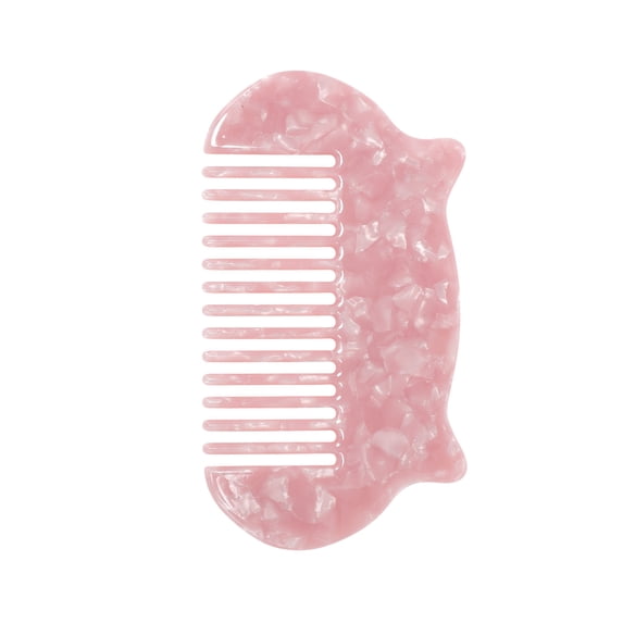 Unique Bargains 1 Pc Women Cat Ear Hair Comb for All Hair Types Cherry Blossom Pink
