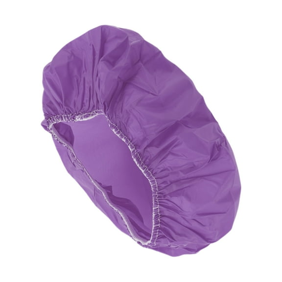 Unique Bargains 1 Pc Women Convenient Bath Cap for Bathroom Business Travel Purple