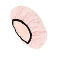 thumbnail image 1 of Unique Bargains 1 Pc Women Double Layer Butterfly Bath Cap for Bathroom Business Travel Pink, 1 of 4