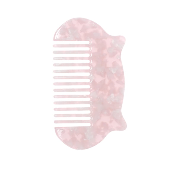 Unique Bargains 1 Pc Women Durable Cat Ear Hair Comb for All Hair Types Pink