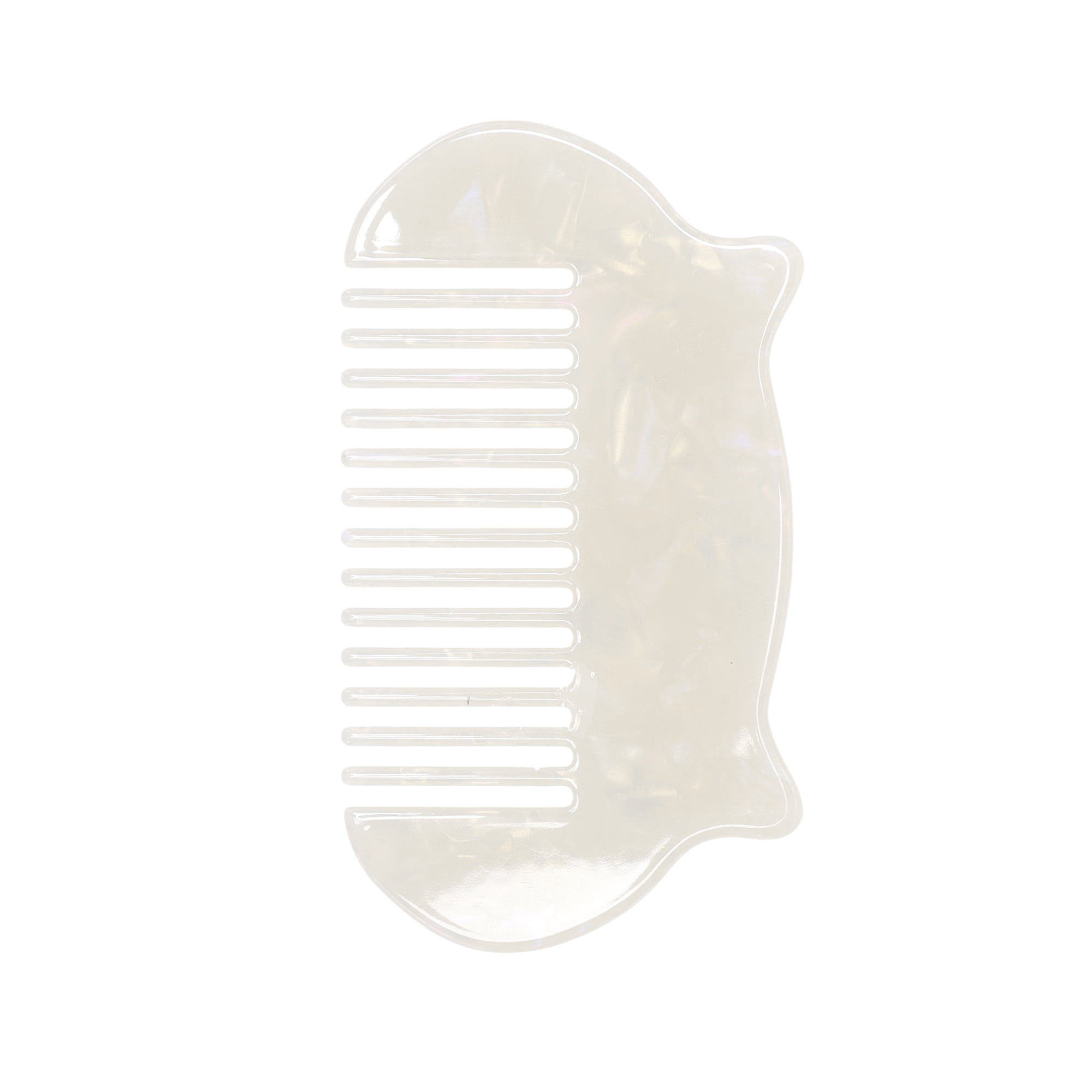 Unique Bargains 1 Pc Women Durable Cat Ear Hair Comb for All Hair Types White