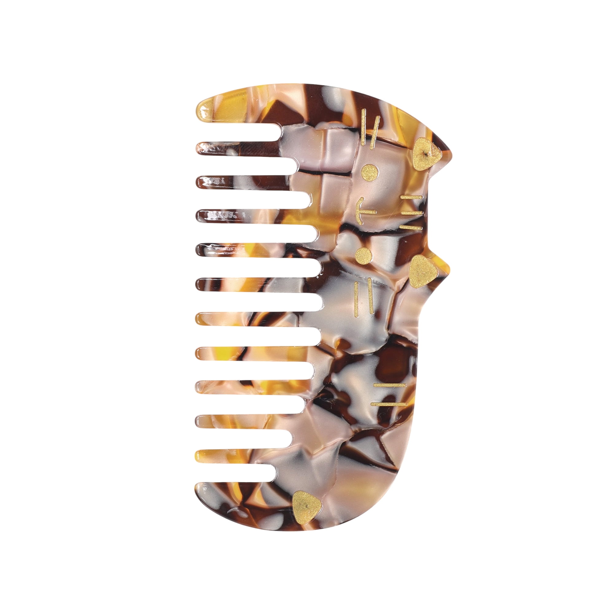 Unique Bargains 1 Pc Women Durable Cute Cat Comb Designed for All Hair Types Black