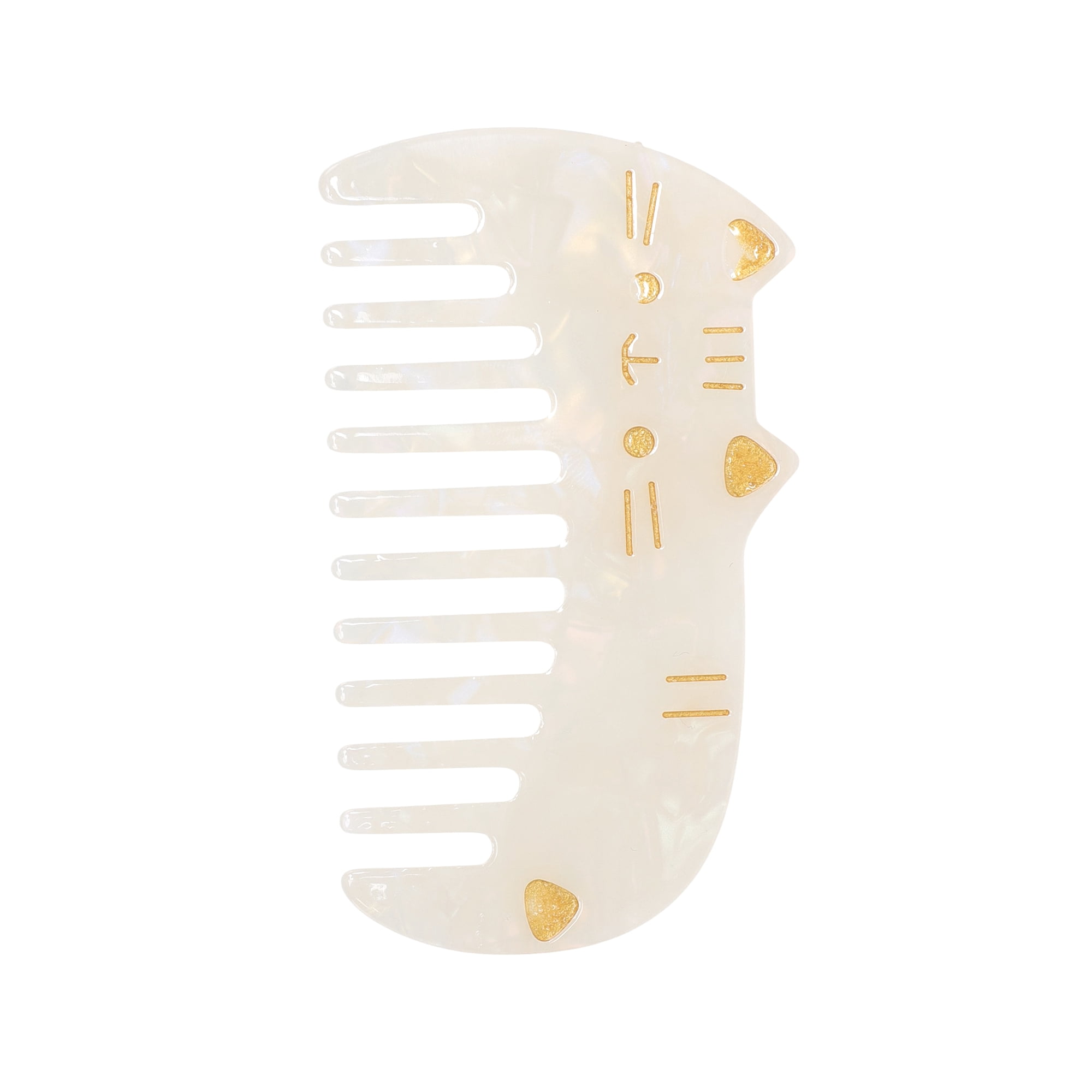 Unique Bargains 1 Pc Women Durable Cute Cat Comb Designed for All Hair Types White
