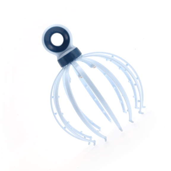 Unique Bargains 1 Pc Women Durable Eighteen Claws Style Head Massager for Home for Office Blue Plastic Steel Ball