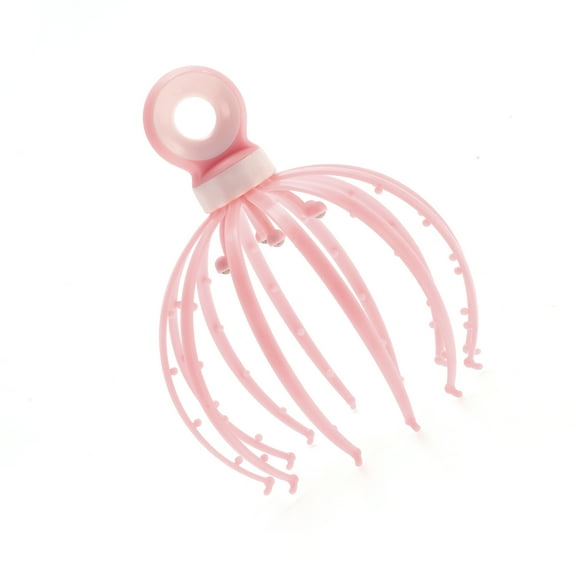 Unique Bargains 1 Pc Women Durable Eighteen Claws Style Head Massager for Home for Office Pink Plastic Steel Ball