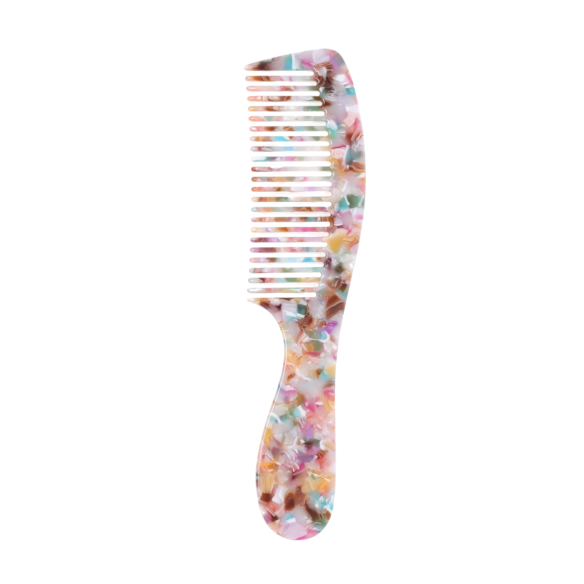 Unique Bargains 1 Pc Women Durable Hair Straightening Comb for Curly Wavy Hair Colorful