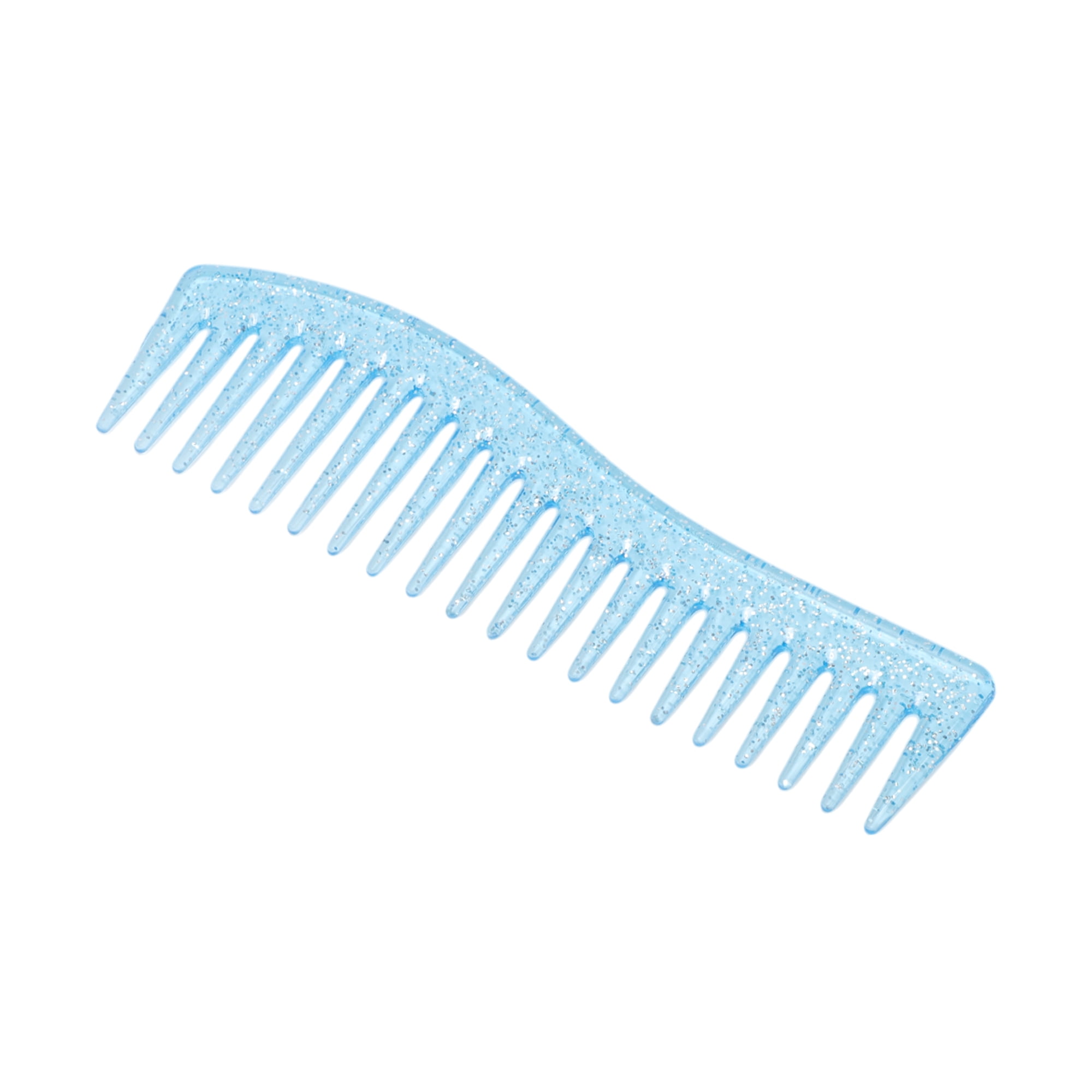 Unique Bargains 1 Pc Women Durable S Shaped Wide Tooth Straightening Comb Blue