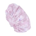 thumbnail image 1 of Unique Bargains 1 Pc Women Durable Shower Hair Cap for Bathroom Business Travel Pink Satin, 1 of 4