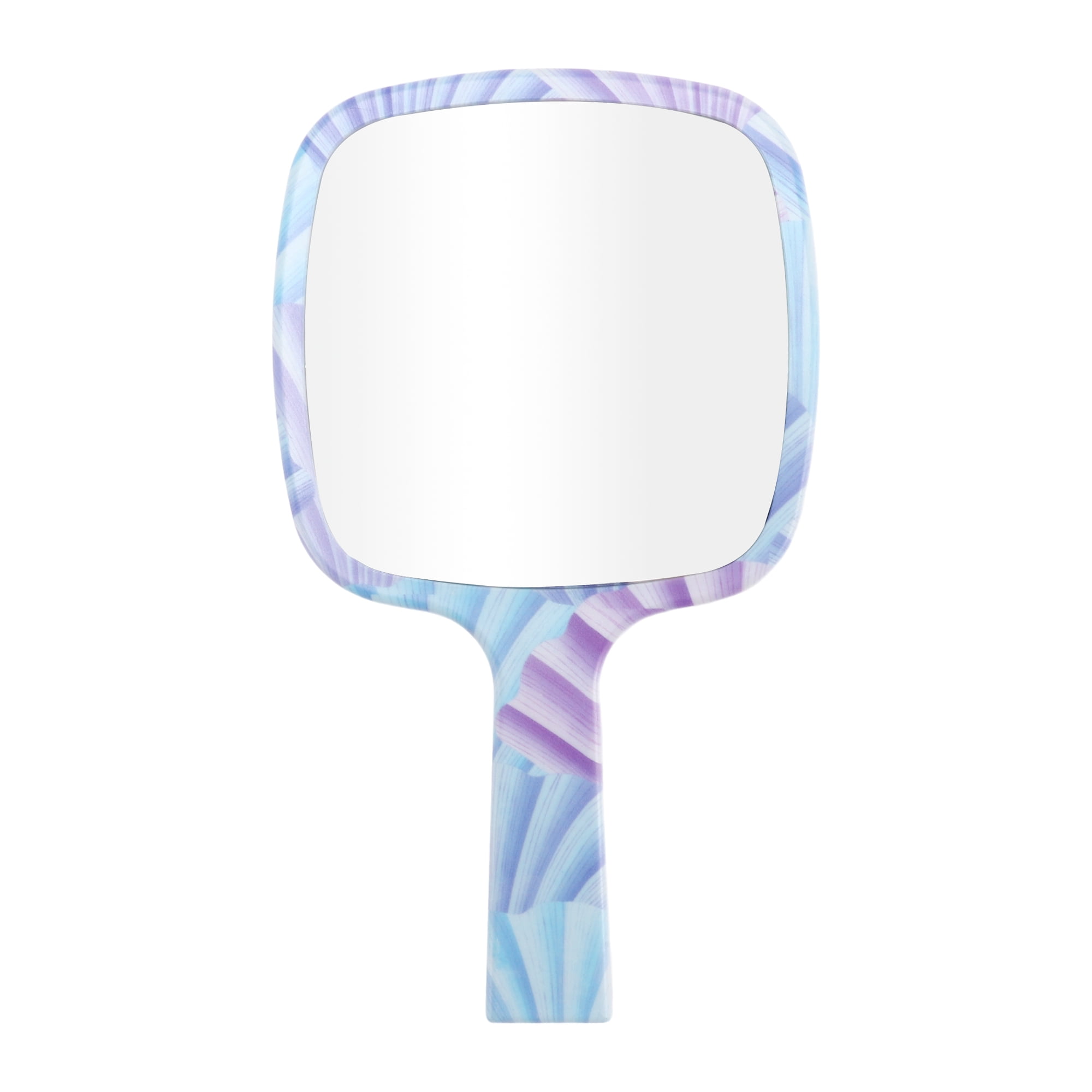 Unique Bargains 1 Pc Women Durable Square Handheld Mirror for Travel Assorted Color