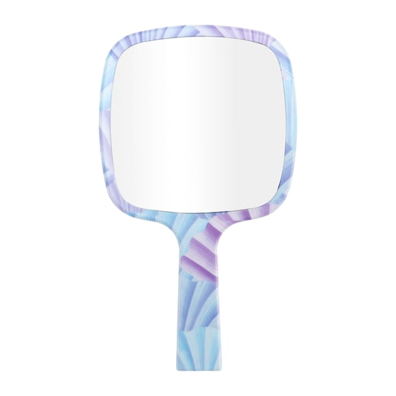 Unique Bargains 1 Pc Women Durable Square Handheld Mirror for Travel Assorted Color
