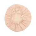 thumbnail image 1 of Unique Bargains 1 Pc Women Durable Waterproof Shower Cap for Bathroom Vacation Hotel Travel Pink Satin EVA, 1 of 2