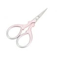 thumbnail image 1 of Unique Bargains 1 Pc Women Embossed Scissors Eyebrow Trimmer Scissors For Bathroom Stainless Steel Pink, 1 of 4