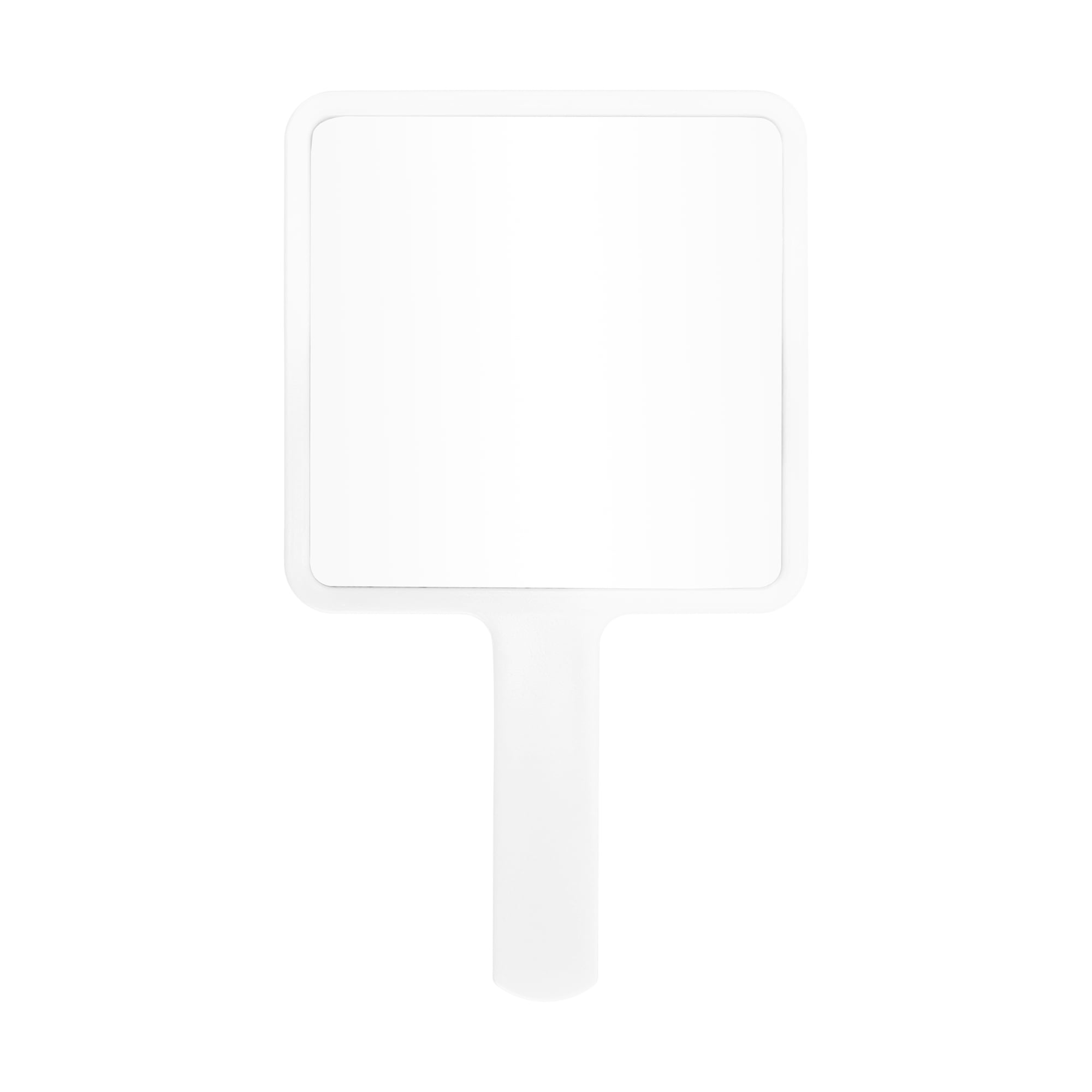 Unique Bargains 1 Pc Women Eyelash Pattern Square Handheld Mirror White