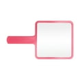 thumbnail image 1 of Unique Bargains 1 Pc Women Eyelash Pattern Square Handheld Mirror for Business Travel Rose Red Plastic Aluminum Mirror, 1 of 2