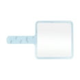 thumbnail image 1 of Unique Bargains 1 Pc Women Eyelash Pattern Square Handheld Mirror for Travel Translucent Blue Plastic Aluminum Mirror, 1 of 2