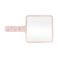 thumbnail image 1 of Unique Bargains 1 Pc Women Eyelash Pattern Square Handheld Mirror for Travel Translucent Pink Plastic Aluminum Mirror, 1 of 2