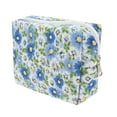 thumbnail image 1 of Unique Bargains 1 Pc Women Flower Octagonal Travel Cosmetic Bag for Business Travel Gym Blue Polyester, 1 of 2