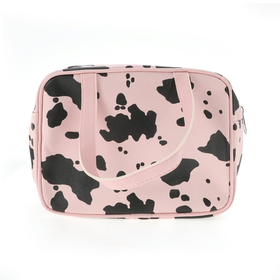 Unique Bargains 1 Pc Women Hands Up Makeup Bag for Travel Vacation Pink PU