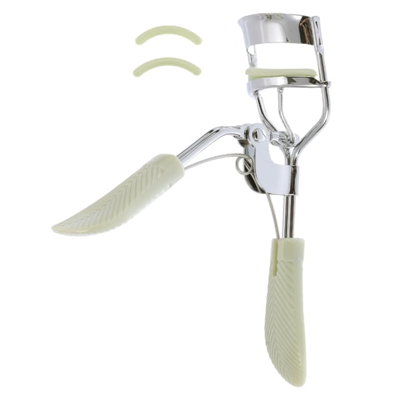 Unique Bargains 1 Pc Women Leaf Shaped Eyelash Curler for Beauty Parlor Business Travel Green Carbon Steel