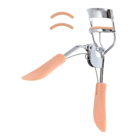 Unique Bargains 1 Pc Women Leaf Shaped Eyelash Curler for Beauty Parlor Business Travel Orange Carbon Steel