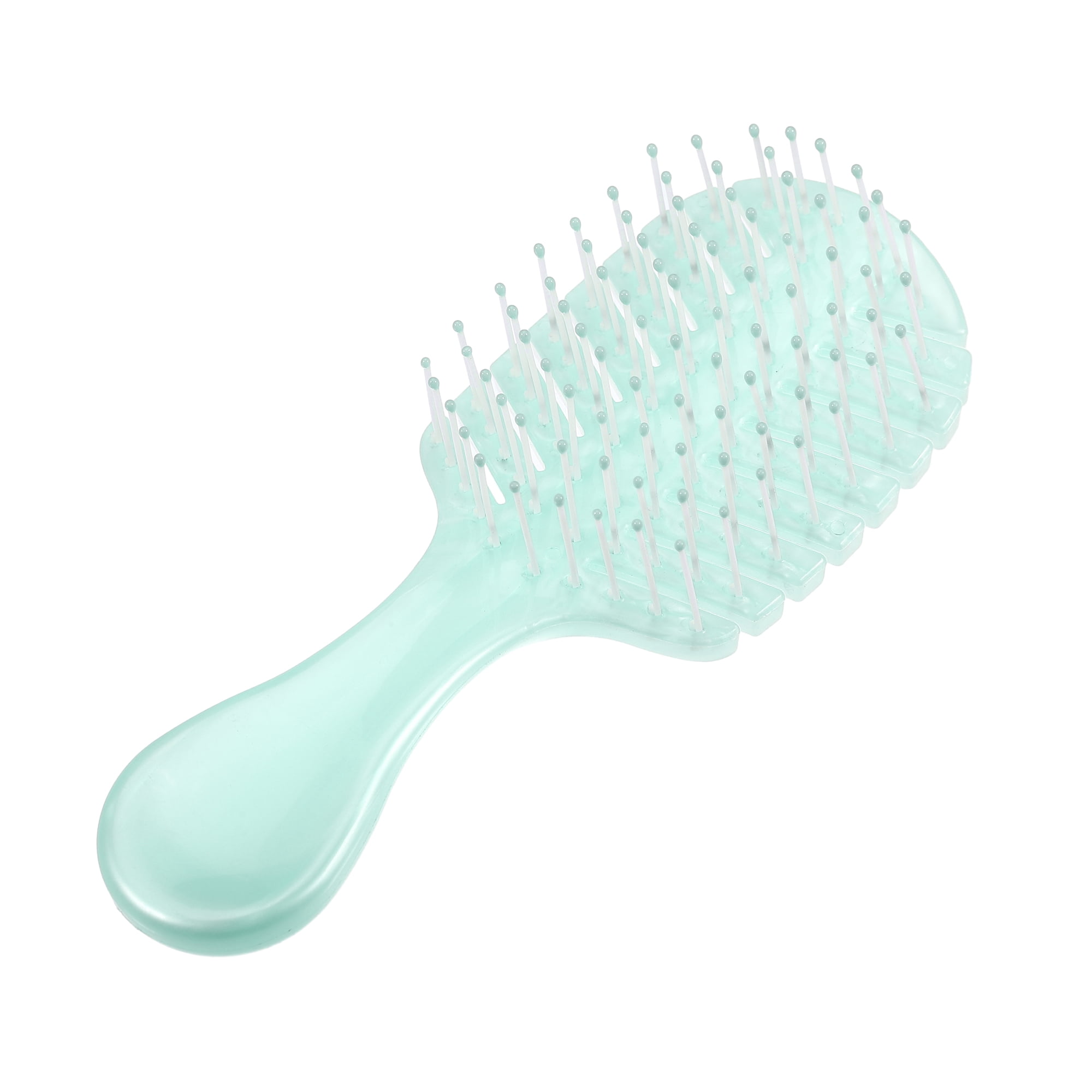 Unique Bargains 1 Pc Women Leaf Style Hollow Comb Hair Brush Green