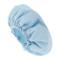 thumbnail image 1 of Unique Bargains 1 Pc Women Lightweight Bath Cap for Bathroom Business Travel Light Blue PEVA Bubble Cloth, 1 of 3