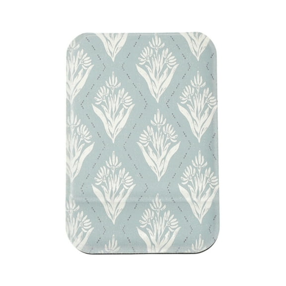 Unique Bargains 1 Pc  Women Makeup Mirror for Travel Blue Glass 3.94"x5.91"