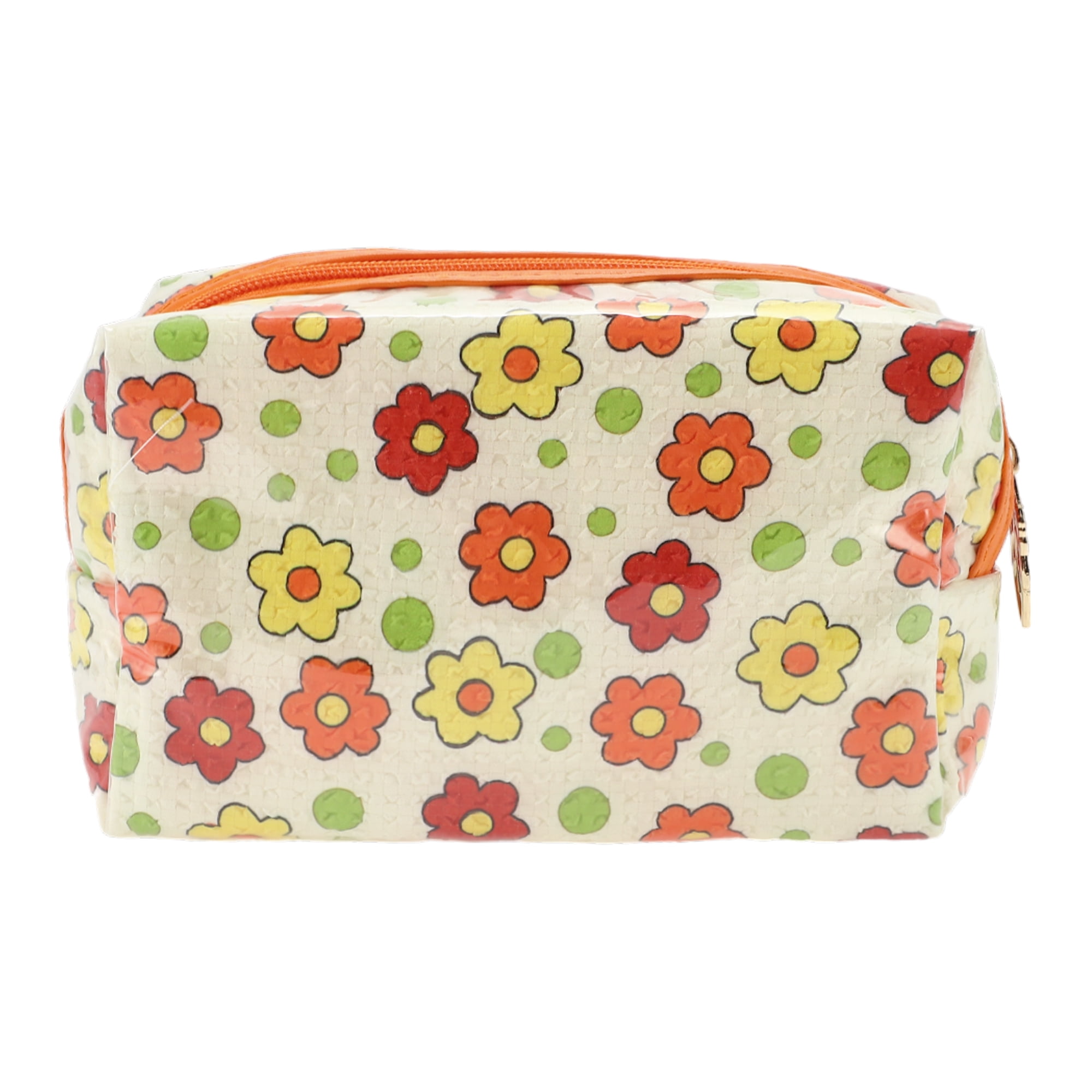 Unique Bargains 1 Pc Women Octagonal Travel Organizer Toiletry Bag Orange