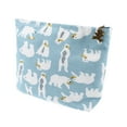 thumbnail image 1 of Unique Bargains 1 Pc Women Polar Bears Large Cosmetic Bag for Vacation Outdoor Activities Blue Canvas, 1 of 3