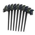 thumbnail image 1 of Unique Bargains 1 Pc Women Portable Hair Insert Comb for Straight Wavy Curly Hair Blue Gray Resin Rhinestone, 1 of 3