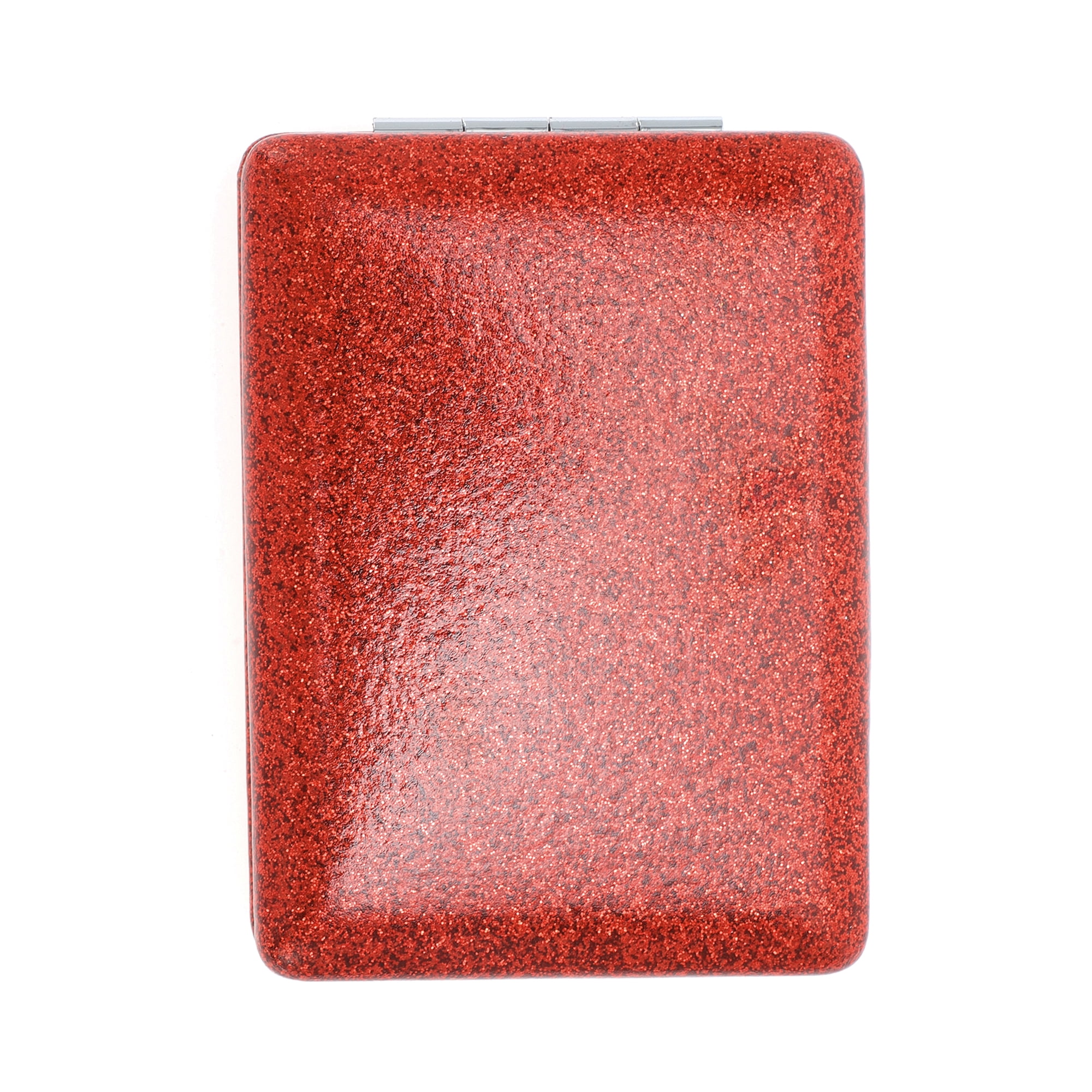 Unique Bargains 1 Pc Women Portable Rectangular Makeup Mirror for Travel Red
