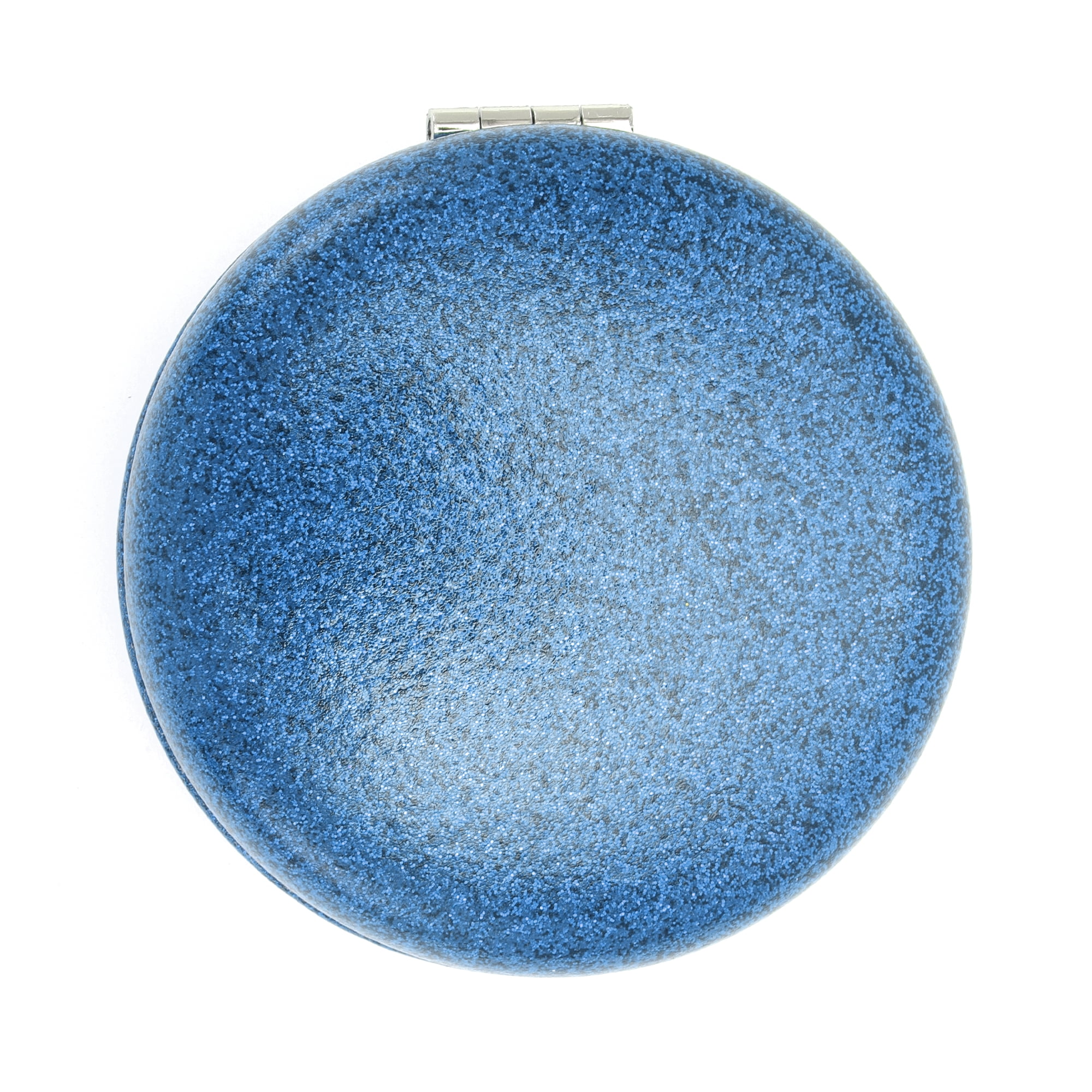 Unique Bargains 1 Pc Women Portable Round Makeup Mirror for Travel Vacation Blue