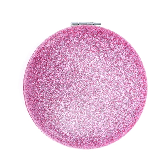 Unique Bargains 1 Pc Women Portable Round Makeup Mirror for Travel Vacation Purple