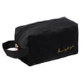 thumbnail image 1 of Unique Bargains 1 Pc Women Portable Travel Cosmetic Bag for Vacation Outdoor Activities Black Flannel, 1 of 3