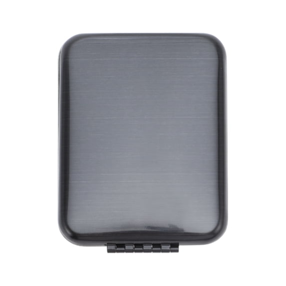 Unique Bargains 1 Pc Women Rectangular Folding Makeup Mirror for Travel Black