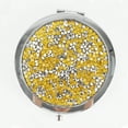 thumbnail image 1 of Unique Bargains 1 Pc Women Rhinestones Makeup Mirror Makeup Mirror for Travel Chrome Silver Tone Metal Glass, 1 of 2