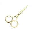 thumbnail image 1 of Unique Bargains 1 Pc Women Sharped Edged Scissors Facial Hair Scissors For Bedroom Stainless Steel Gold Tone, 1 of 4