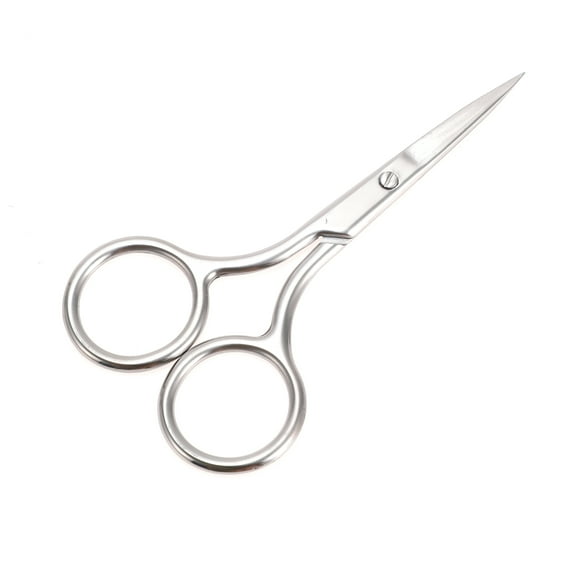 Unique Bargains 1 Pc Women Sharped Edged Scissors Facial Hair Scissors For Bedroom Stainless Steel Silver Tone