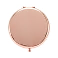 thumbnail image 1 of Unique Bargains 1 Pc Women Simple Circle Makeup Mirror for Travel Vacation Rose Gold Tone, 1 of 5