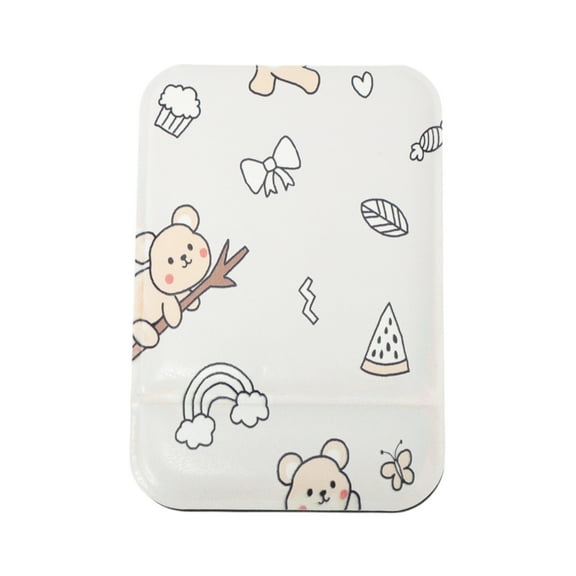 Unique Bargains 1 Pc Women Small Makeup Mirror for Travel Light Gray Glass