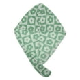 thumbnail image 1 of Unique Bargains 1 Pc Women Soft Checkered Flowers Hair Towel for Bathroom Vacation Travel Green Coral Velvet, 1 of 3