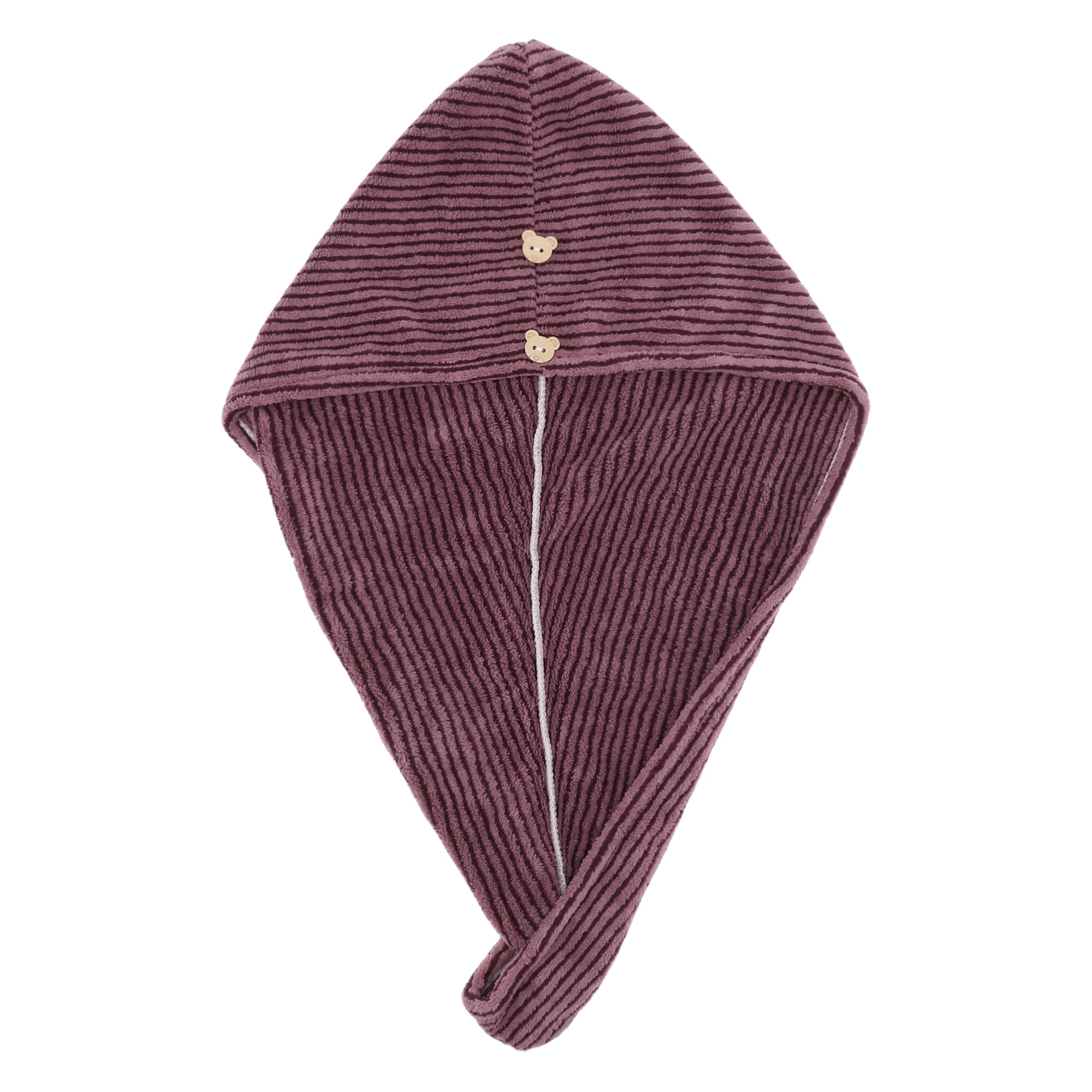 Unique Bargains 1 Pc Women Soft Pinstripe Hair Towel Vacation Business Red