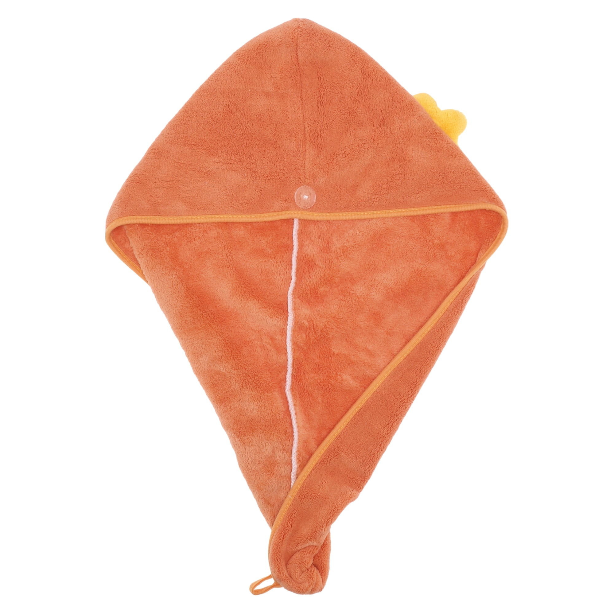 Unique Bargains 1 Pc Women Soft Side Flowers Hair Towel Orange